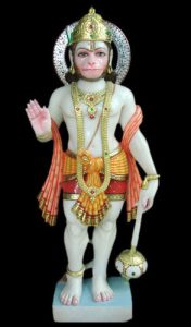 marble standing hanuman statue 500x500