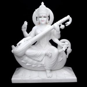 product white marble saraswati maa statue